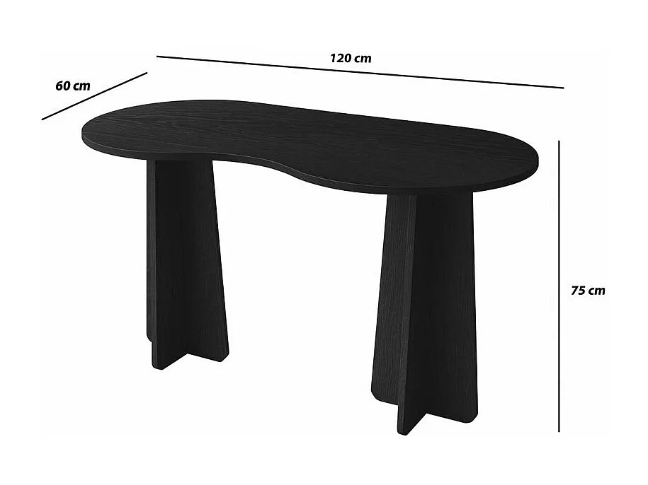 Lina - Bureau en bois L120cm - Bois clair