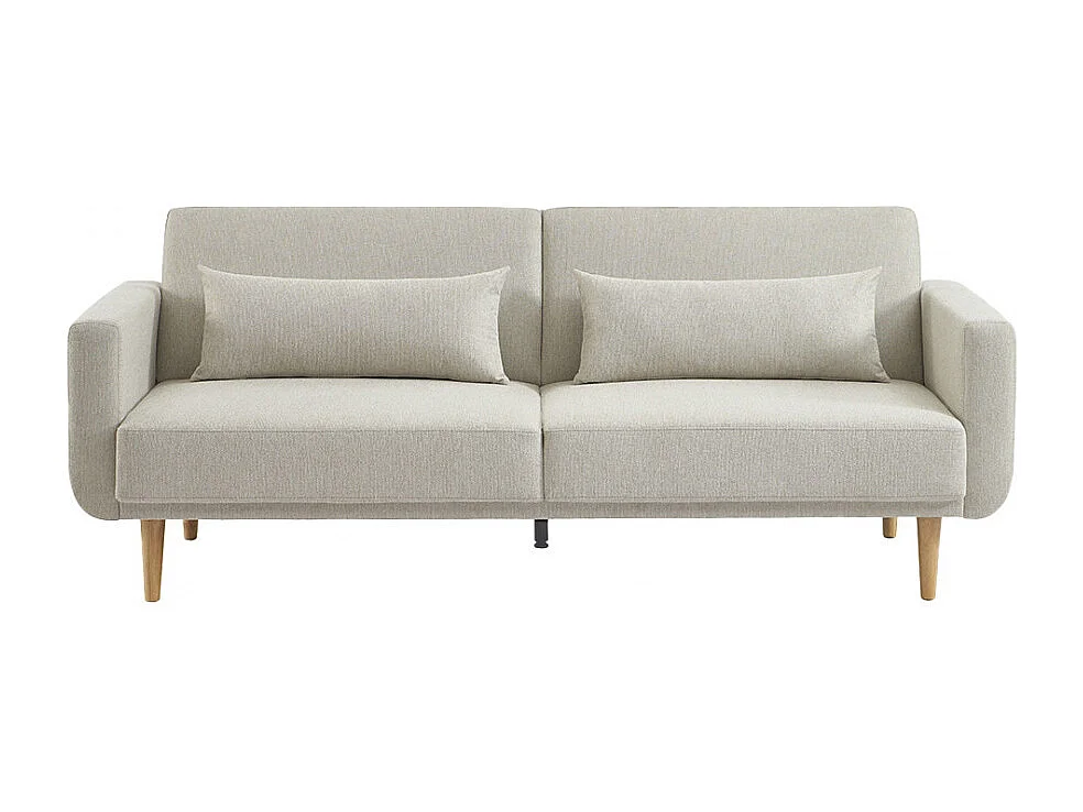 Emma - Canapé convertible 3 places en tissu - Beige