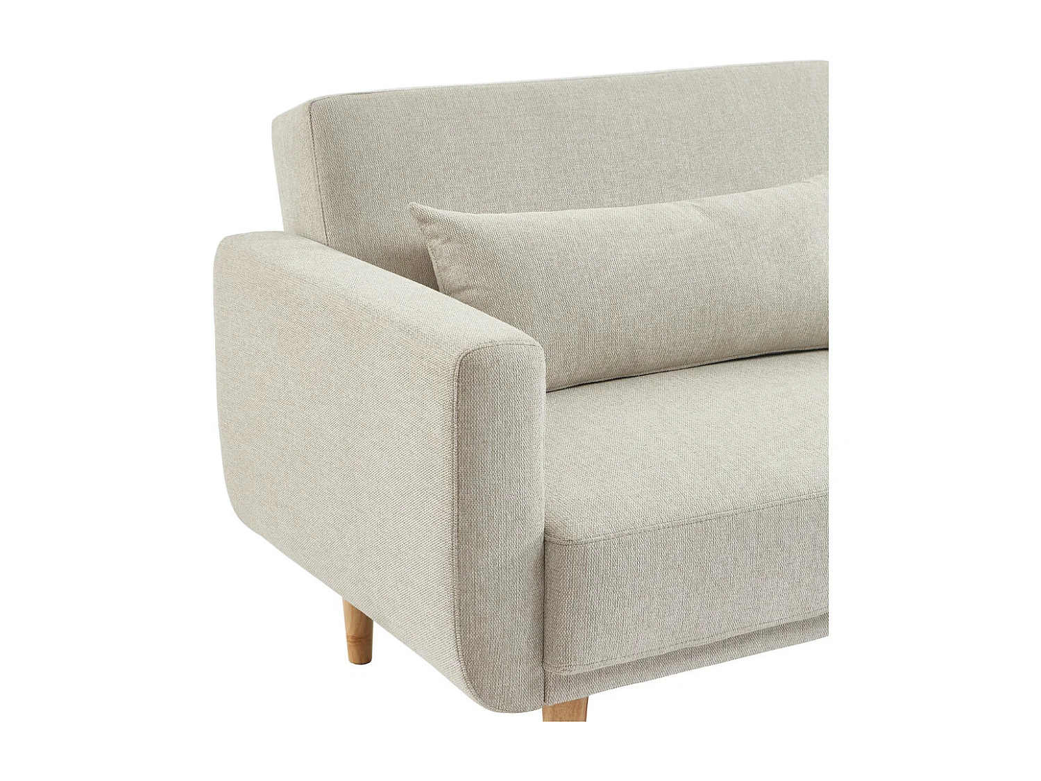 Emma - Canapé convertible 3 places en tissu - Beige