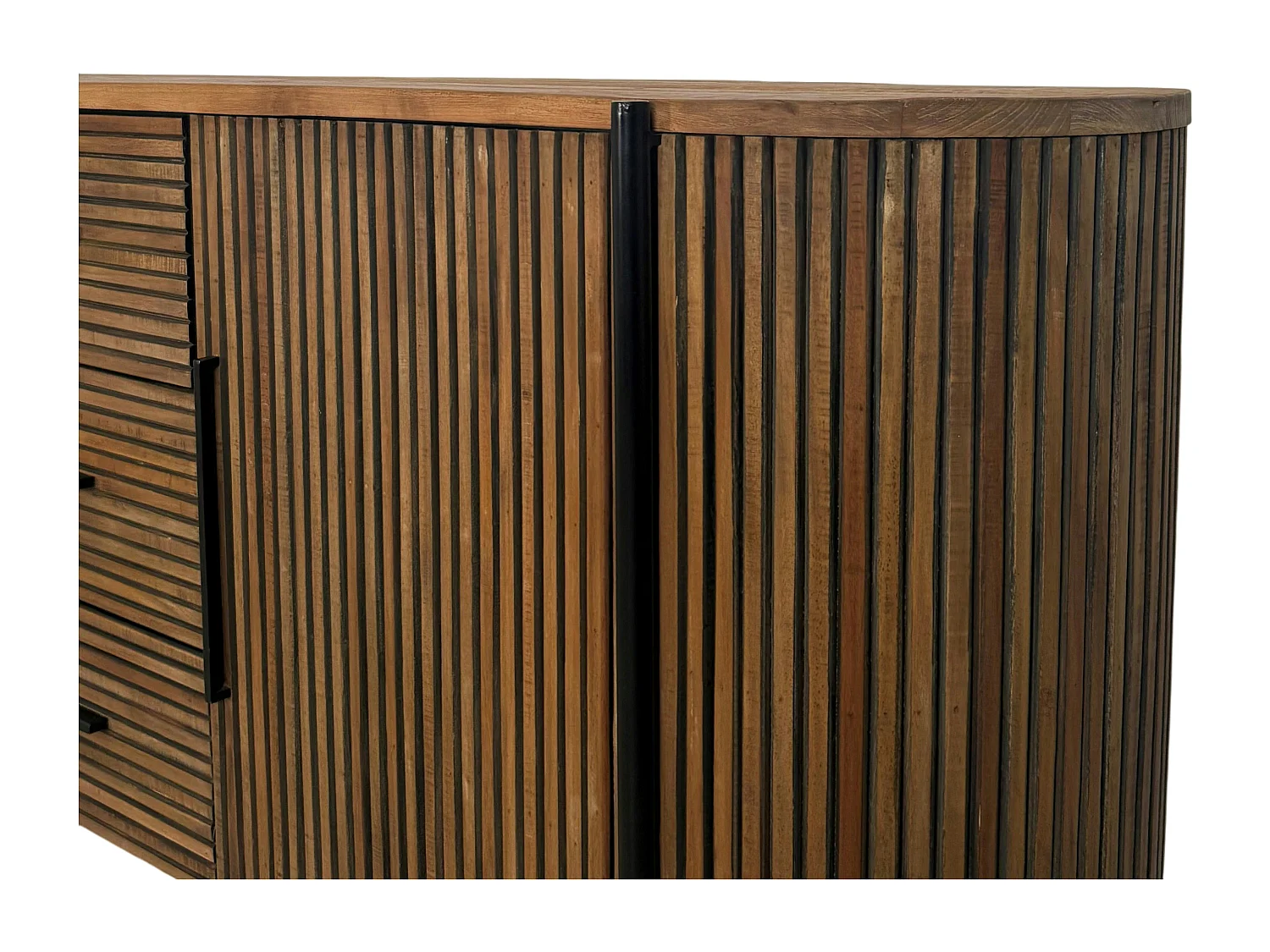 Enfilade 2 portes côtés arrondis bois naturel TRANI