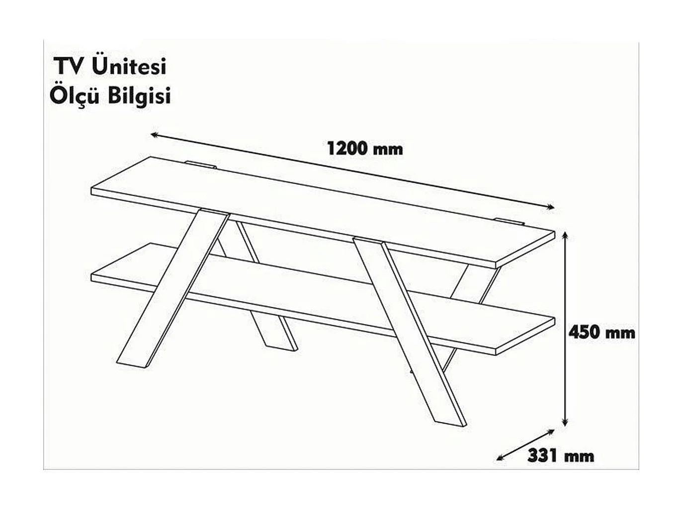 Banc TV blanc moderne avec pieds décor bois foncé MARFA