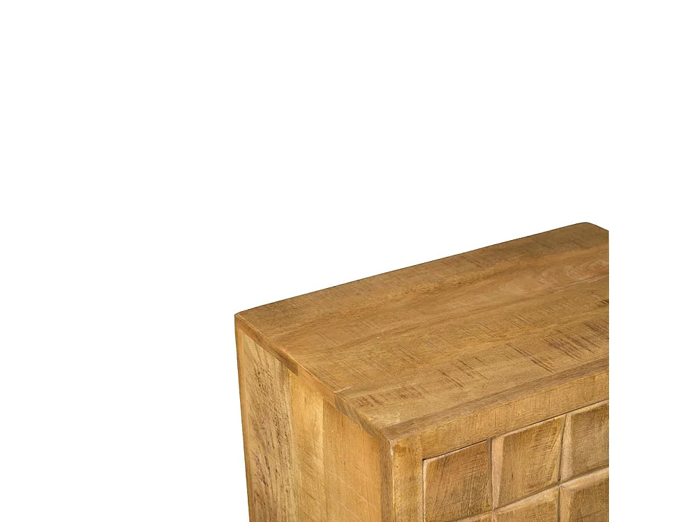 Petit buffet bois 1 porte décor damier UDA