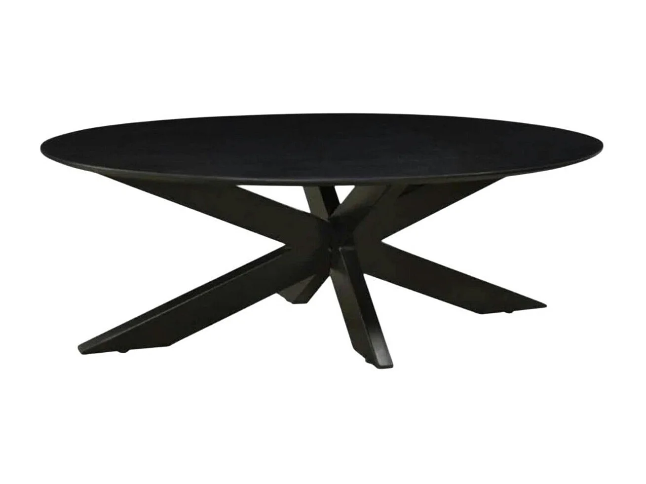 Table basse ovale en marbre noir DUOMO