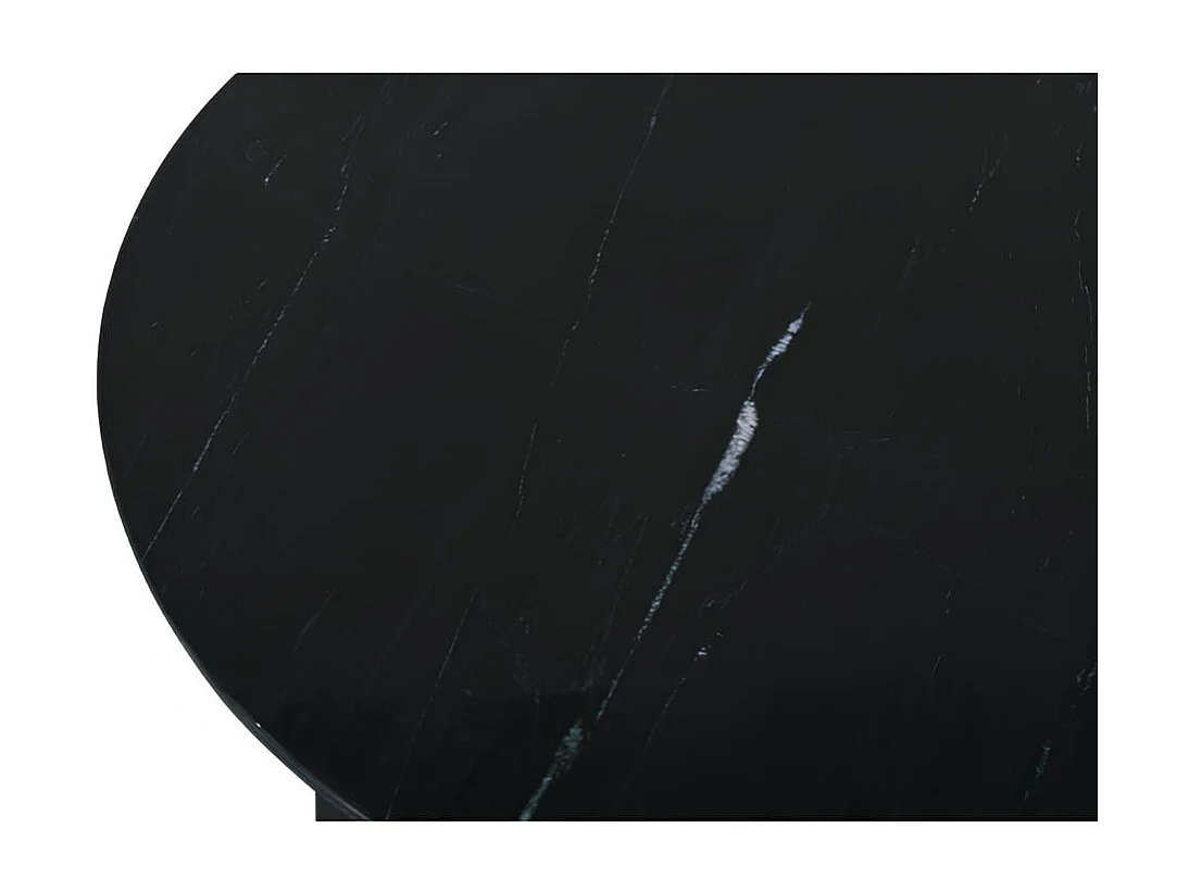Table basse ronde en marbre noir Ø75 cm DUOMO