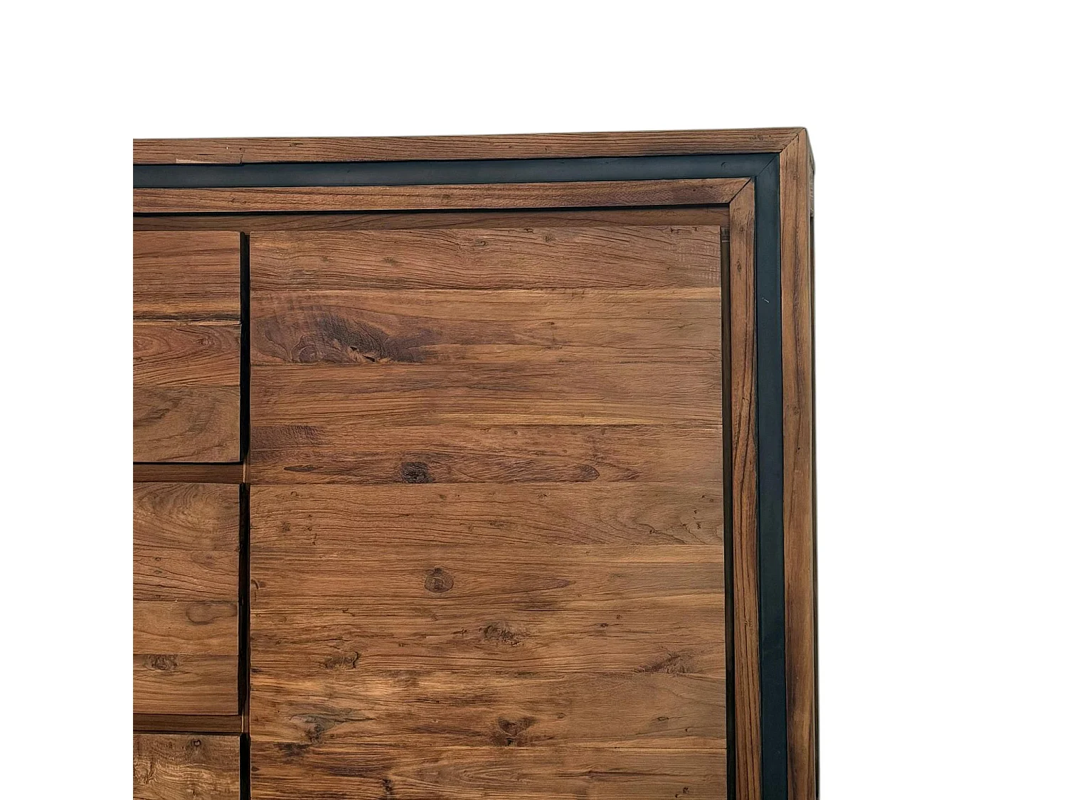 Buffet en bois recyclé de teck 2 portes 3 tiroirs VADOD