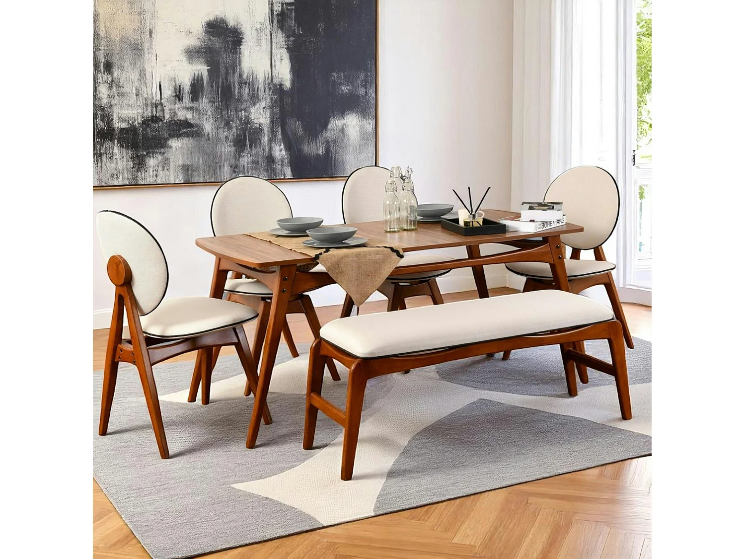 Ensemble salle à manger vintage - 6 places SITIA