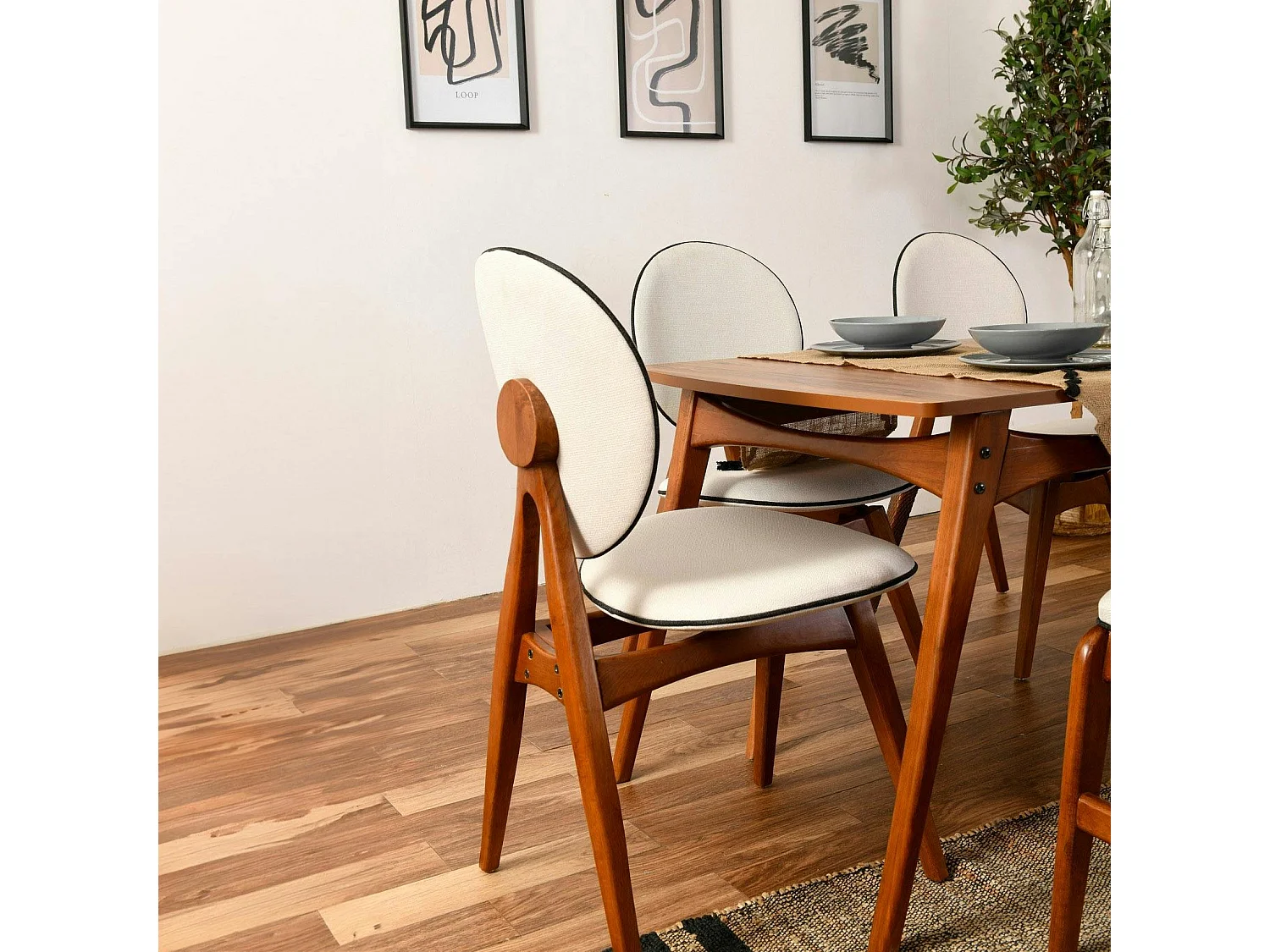 Ensemble salle à manger vintage - 6 places SITIA