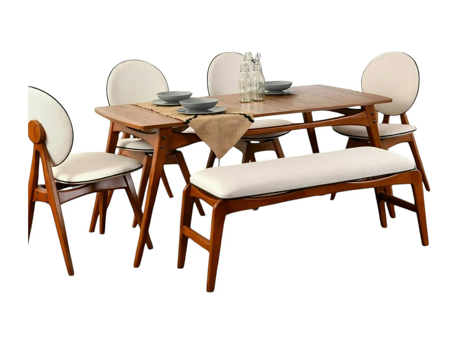 Ensemble salle à manger vintage - 6 places SITIA