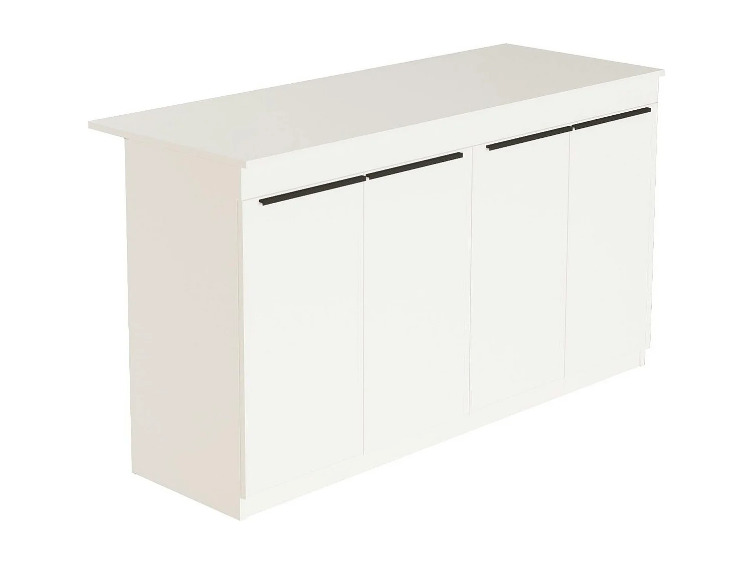 Bar séparation cuisine ouverte blanc, 4 portes MARFA