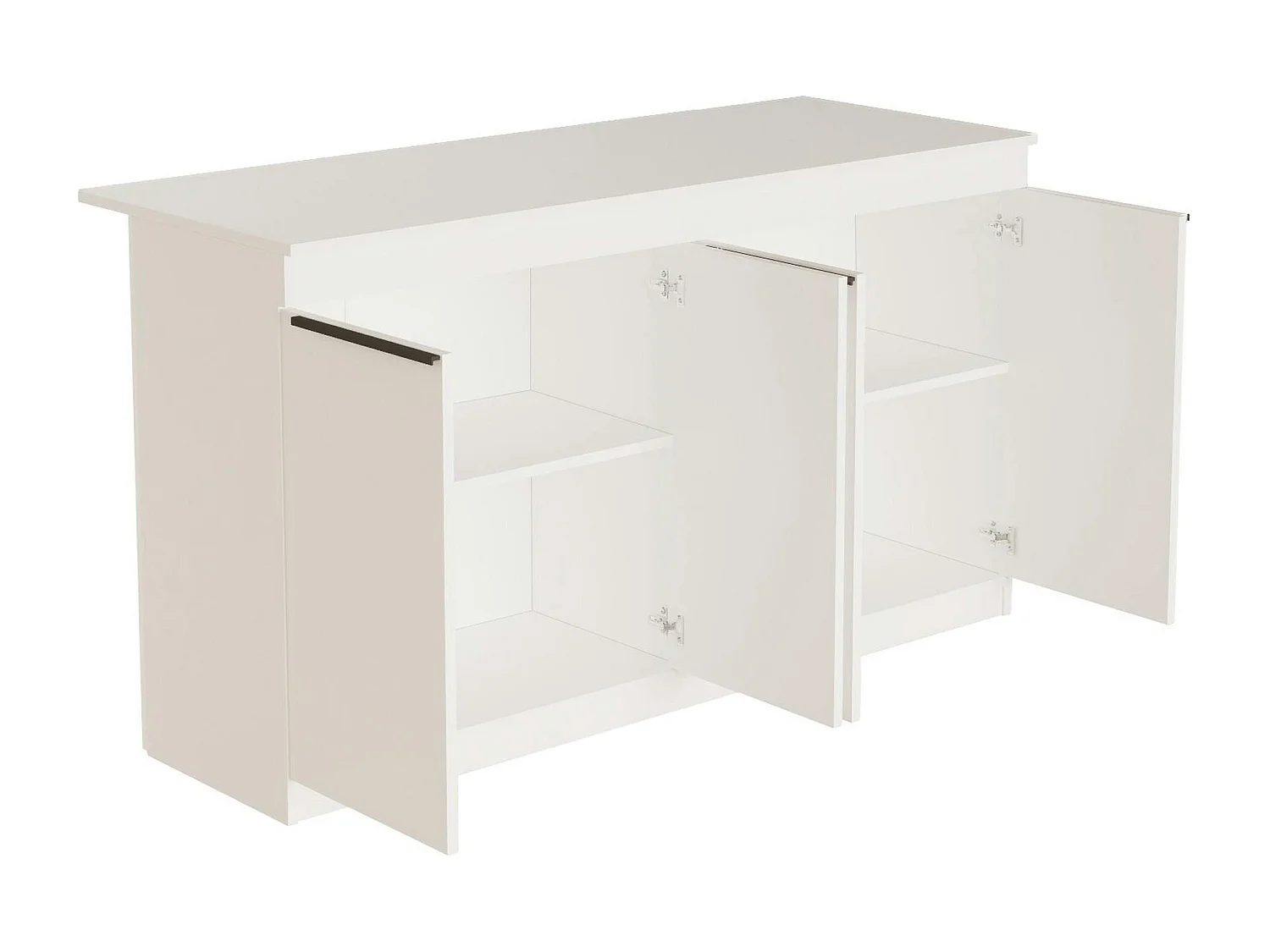 Bar séparation cuisine ouverte blanc, 4 portes MARFA