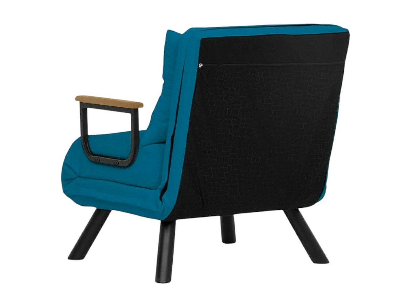 Fauteuil convertible bleu canard - coussin assorti MODI