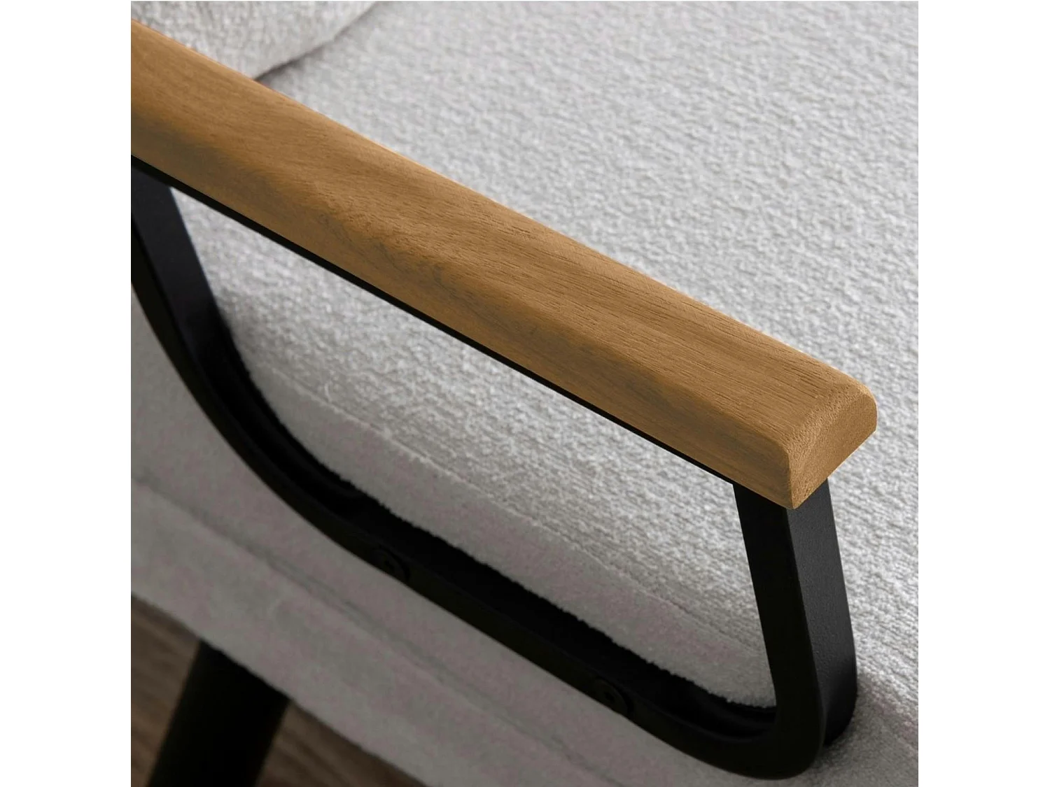 Fauteuil convertible blanc bouclette 1 place 175 cm MODI