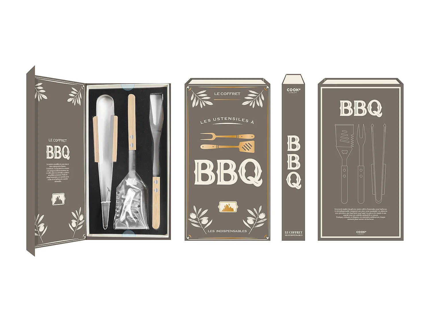 Coffret Livre Barbecue Gris
