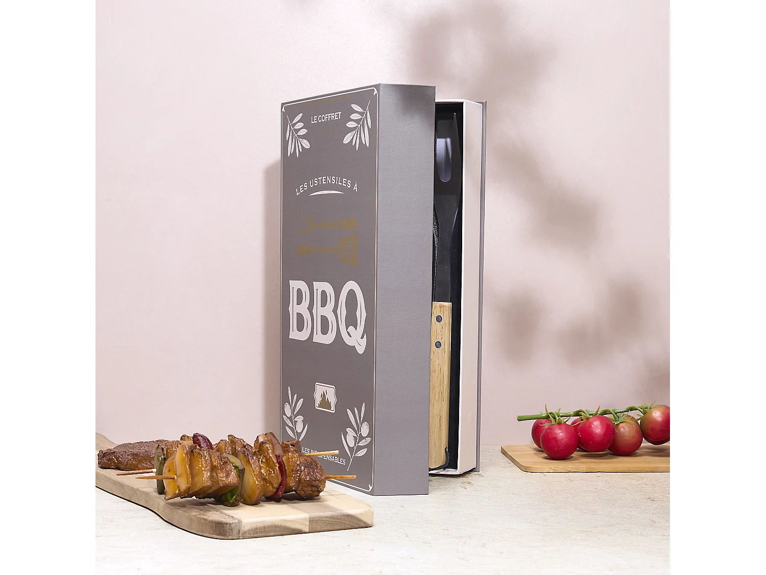 Coffret Livre Barbecue Gris