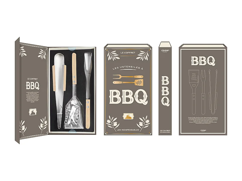 Coffret Livre Barbecue Gris