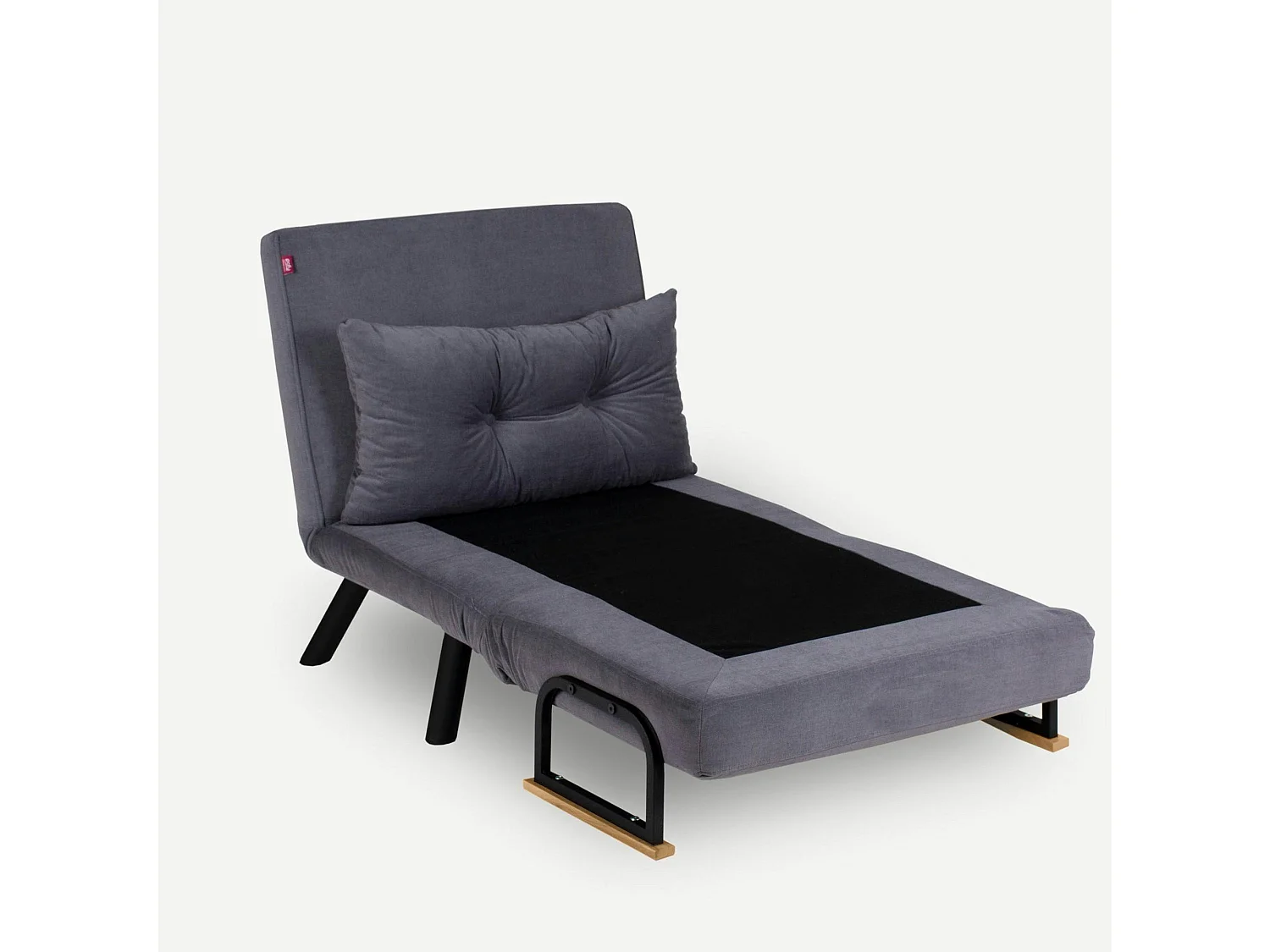 Fauteuil convertible gris - coussin assorti MODI