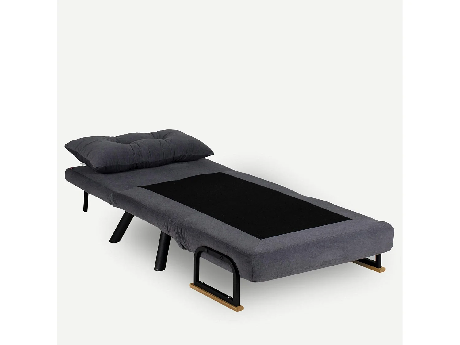 Fauteuil convertible gris - coussin assorti MODI