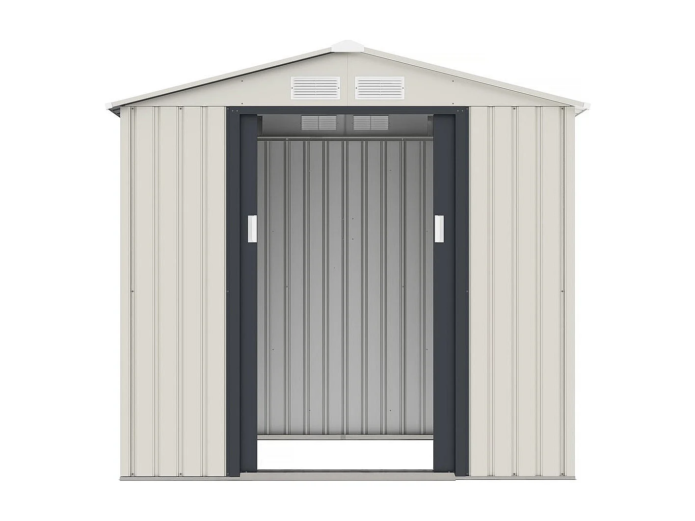 Nebraska Metall-Gartenhaus - 4,07 M² mit Solarmodulen