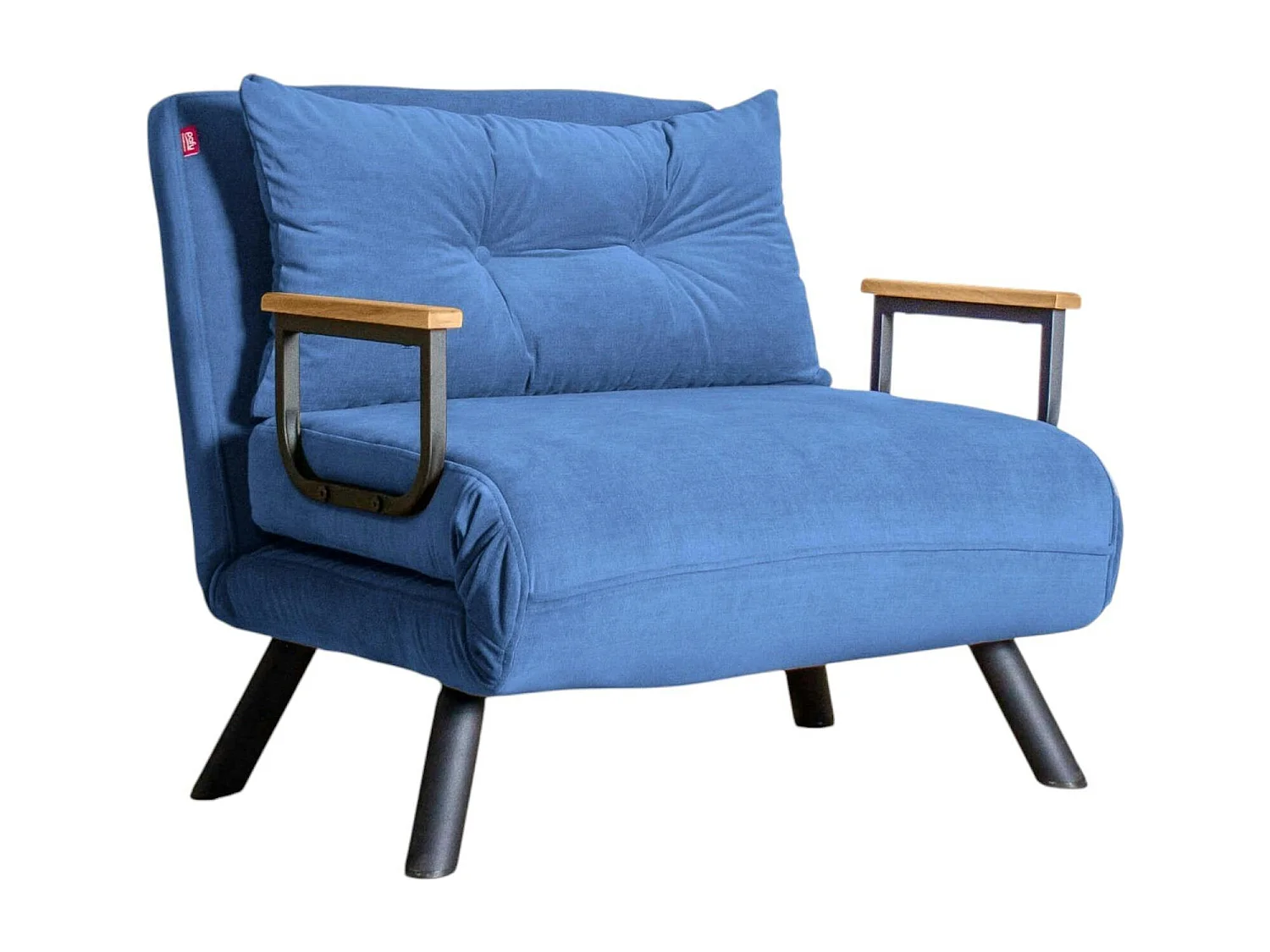 Fauteuil convertible bleu - coussin assorti MODI