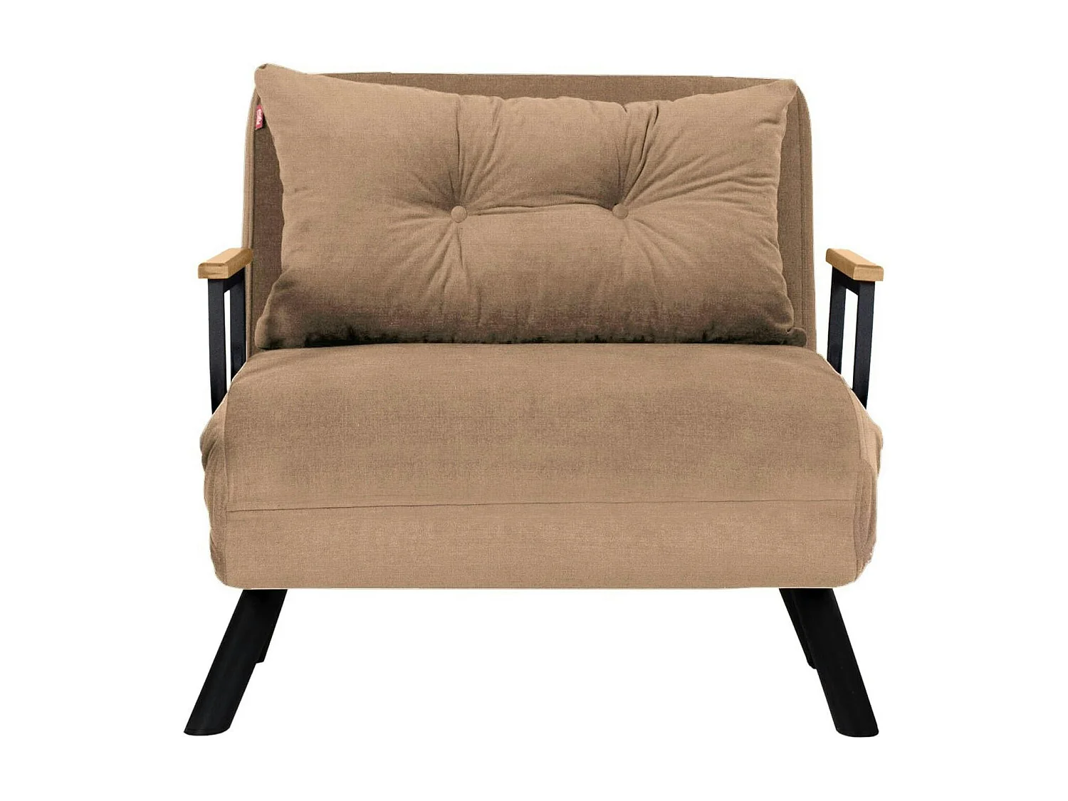 Fauteuil convertible marron clair couchage 175 cm MODI