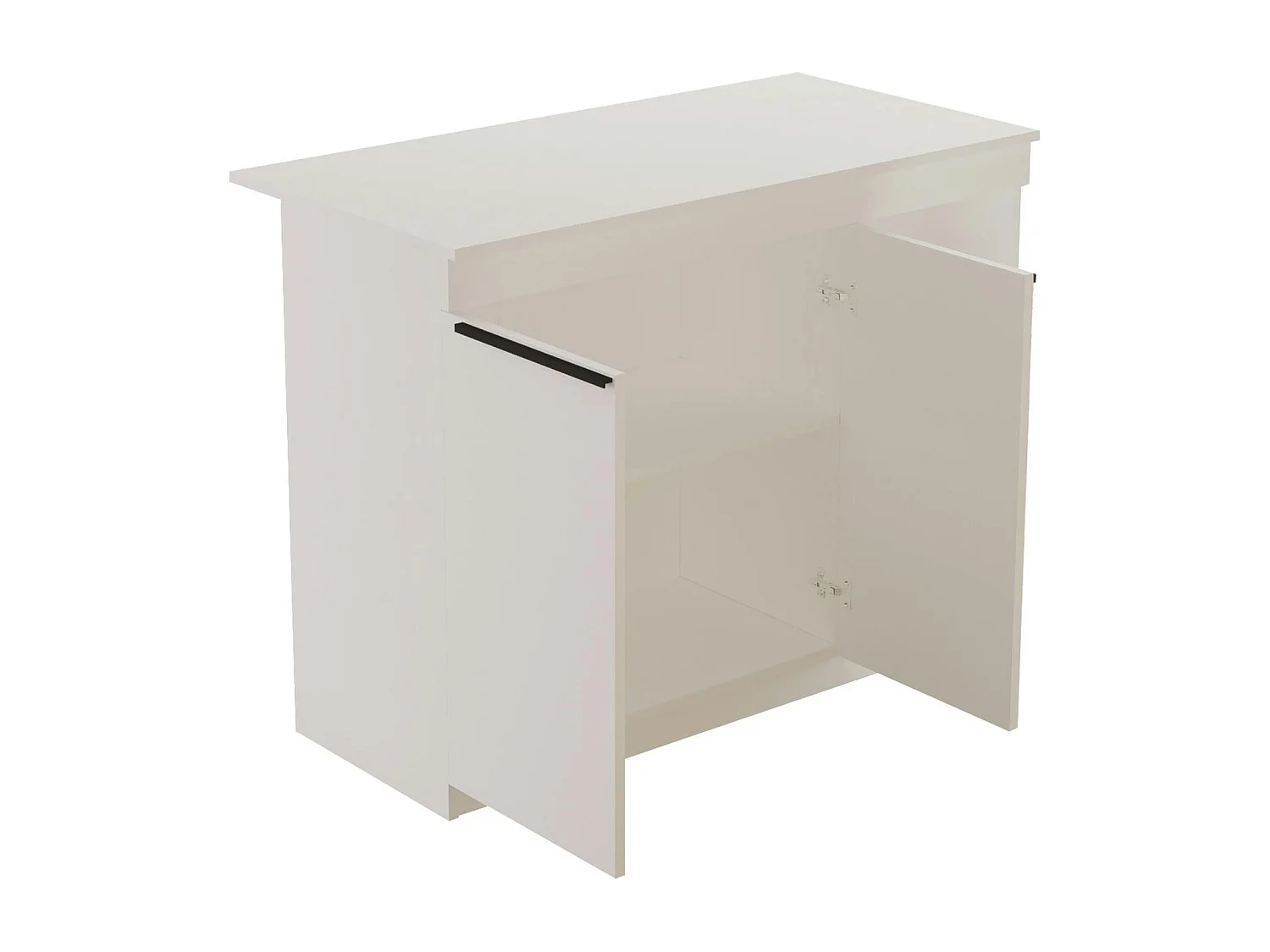 Bar séparation cuisine ouverte blanc, 2 portes MARFA