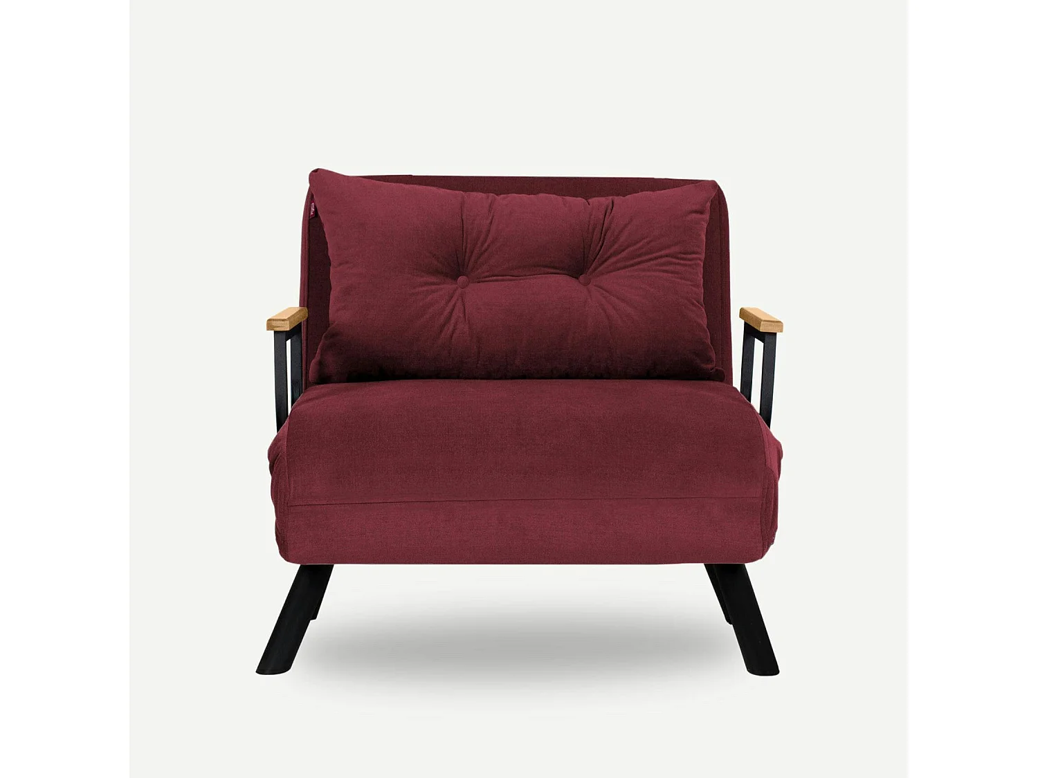 Fauteuil convertible bordeaux - coussin assorti MODI