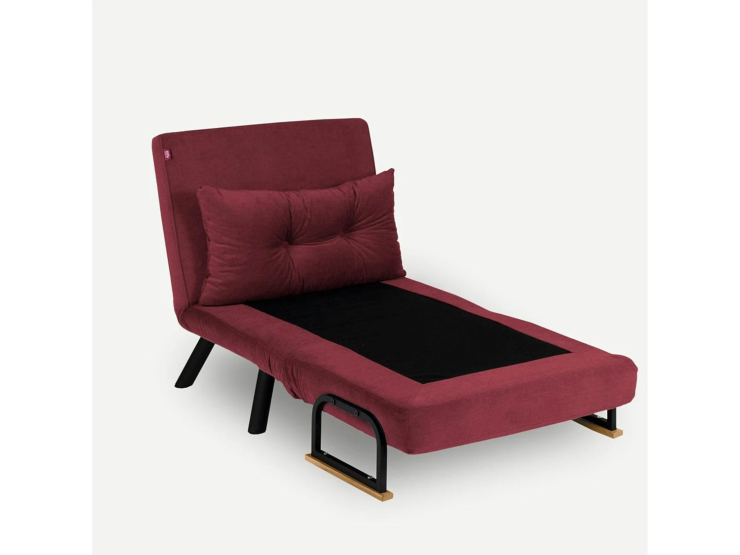 Fauteuil convertible bordeaux - coussin assorti MODI