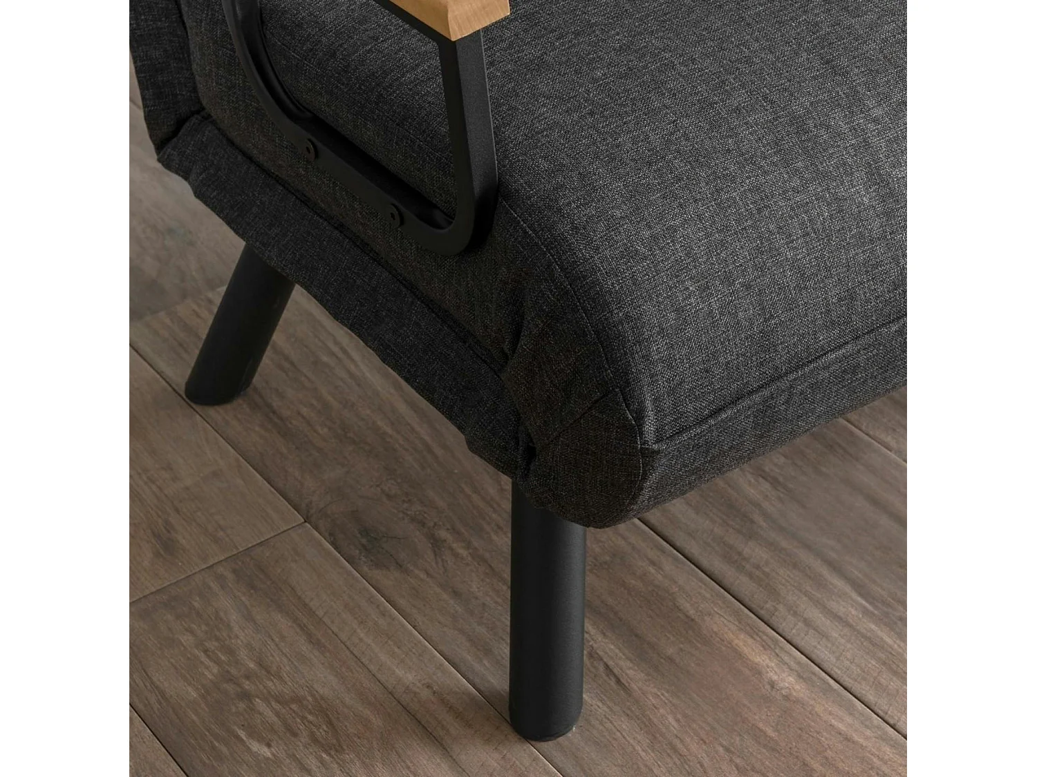 Fauteuil convertible gris foncé - coussin assorti MODI