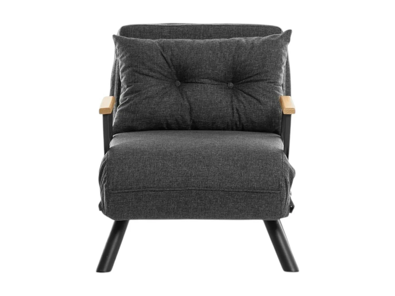 Fauteuil convertible gris foncé - coussin assorti MODI