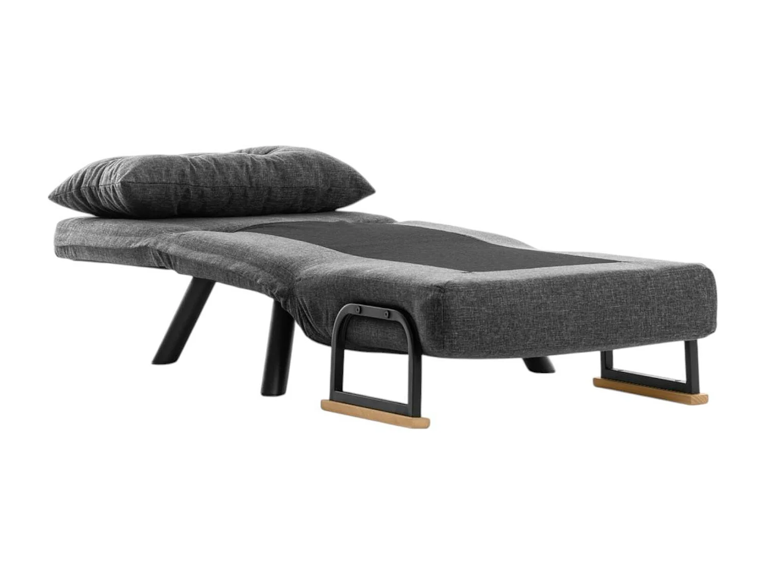 Fauteuil convertible gris foncé - coussin assorti MODI