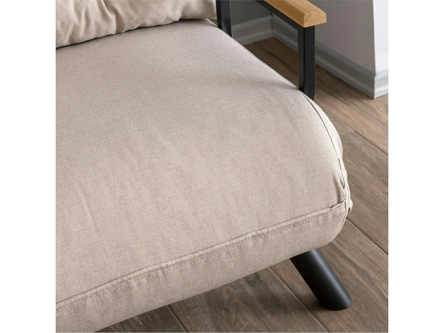 Fauteuil convertible écru 1 place couchage 175 cm MODI