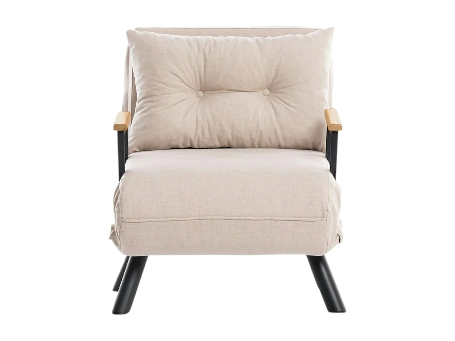 Fauteuil convertible écru 1 place couchage 175 cm MODI