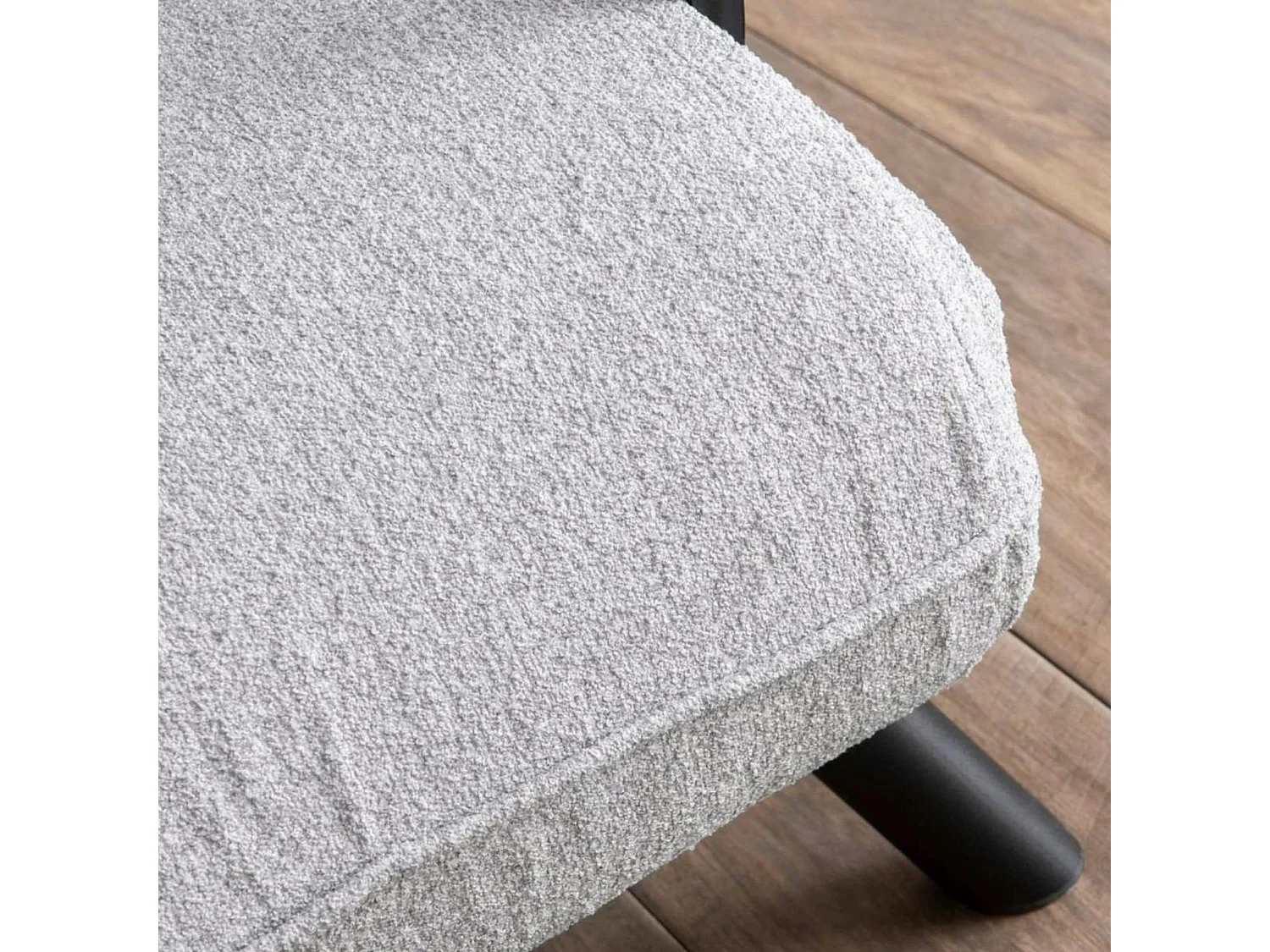 Fauteuil convertible gris clair bouclette 1 place 175 cm MODI