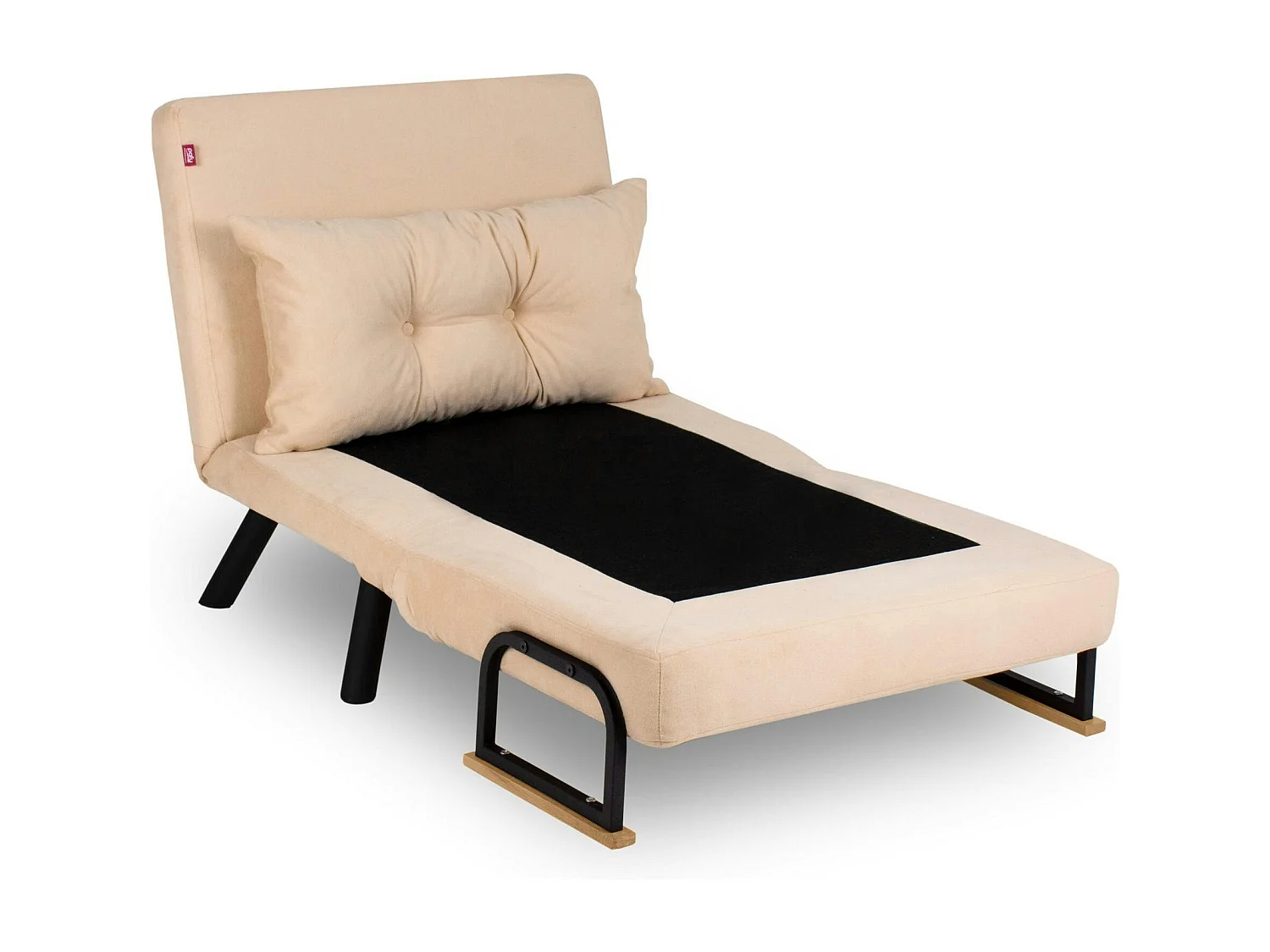 Fauteuil convertible beige - coussin assorti MODI