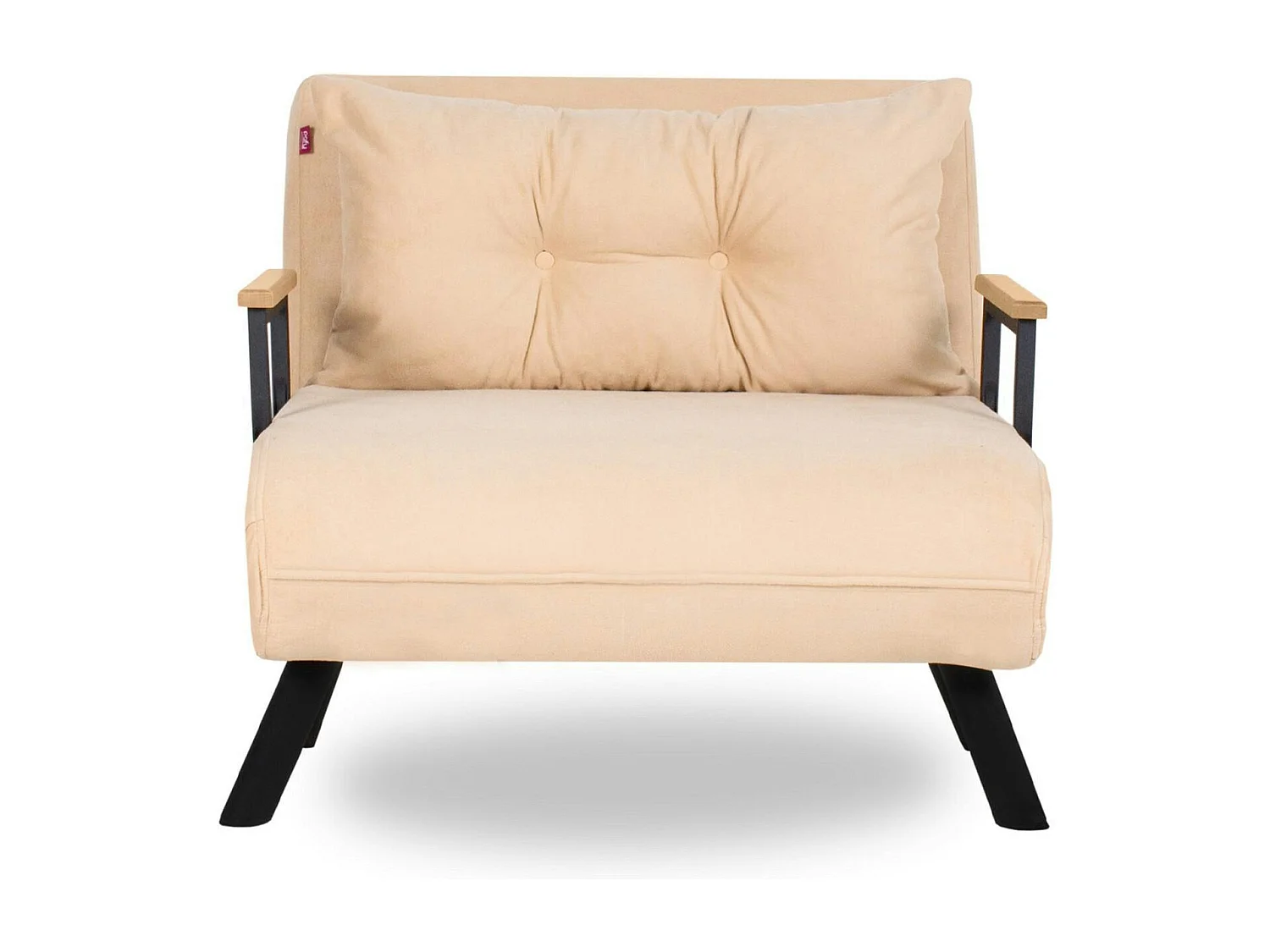 Fauteuil convertible beige - coussin assorti MODI