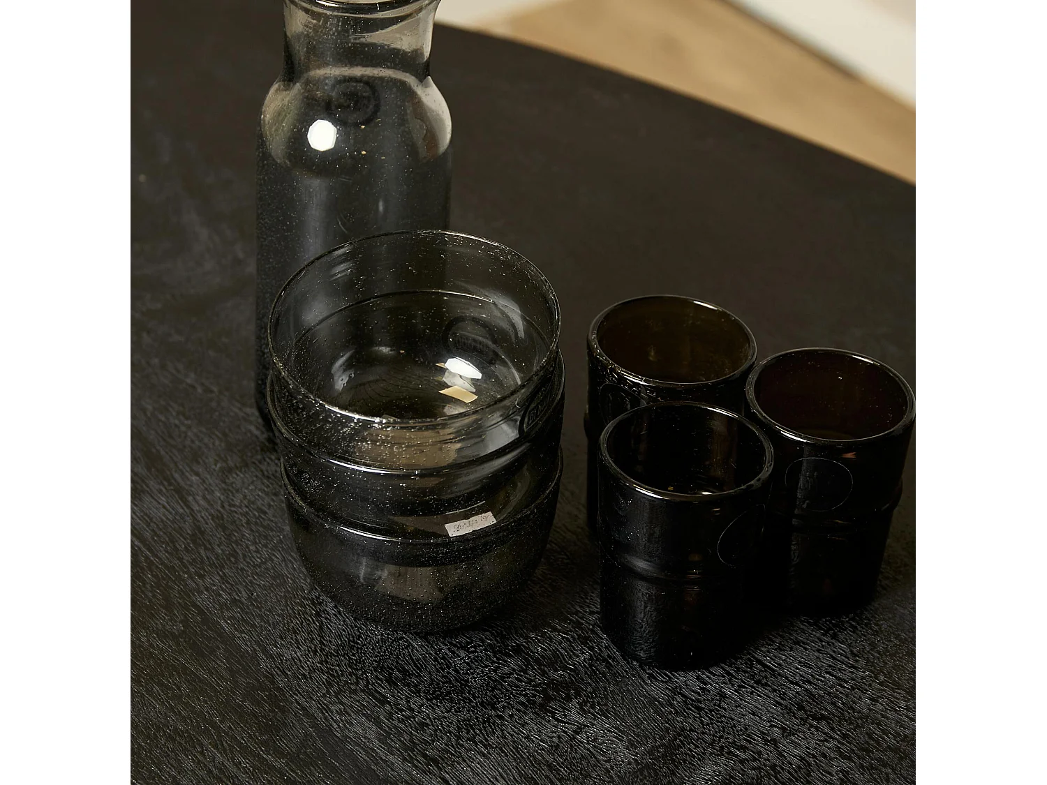 Table ovale bois noir pied croisé 180 cm UDA