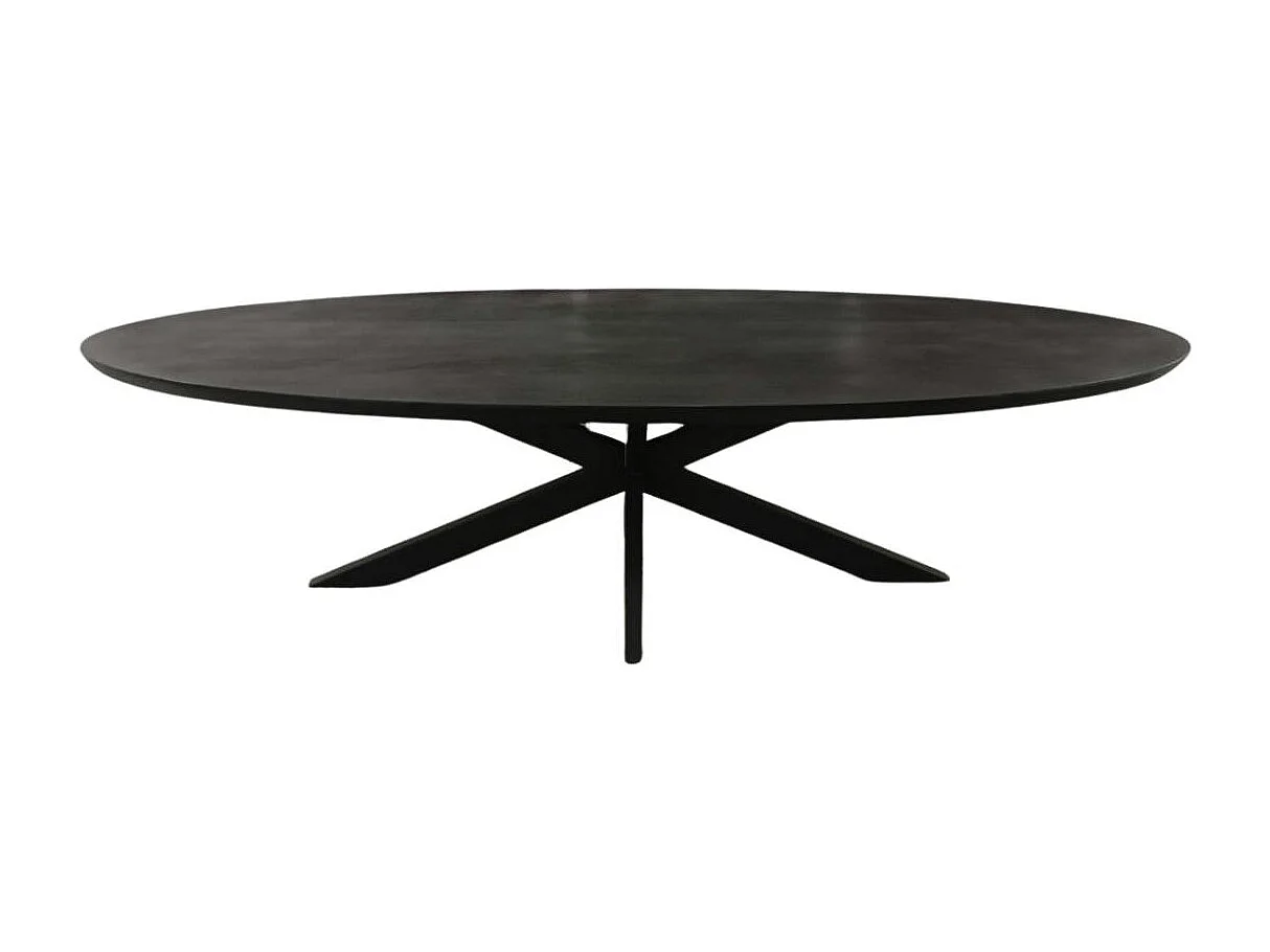 Table ovale bois noir pied croisé 300 cm UDA