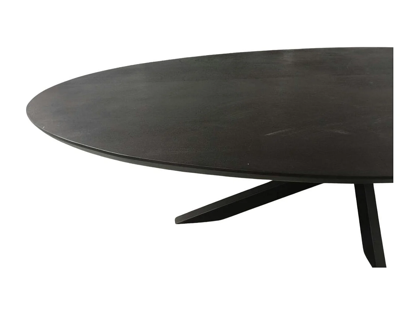 Table ovale bois noir pied croisé 240 cm UDA