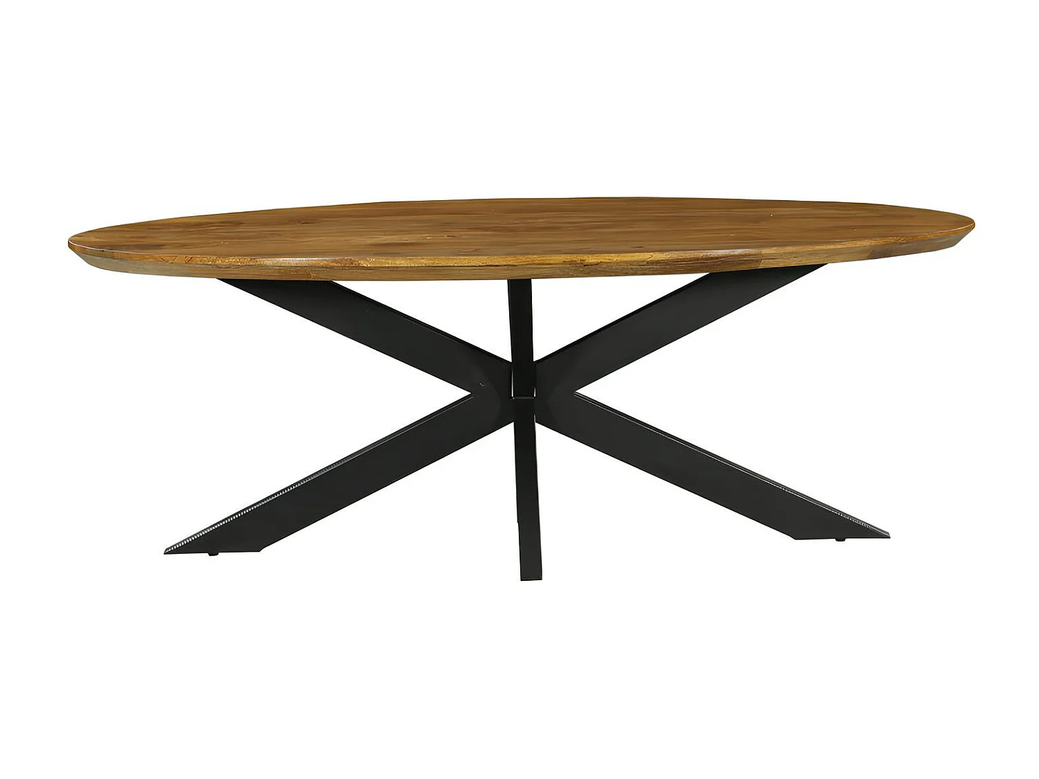 Table ovale en bois pied croisé 210 cm UDA
