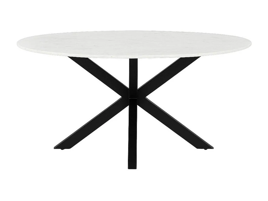 Table à manger ronde marbre blanc Ø130 cm DUOMO