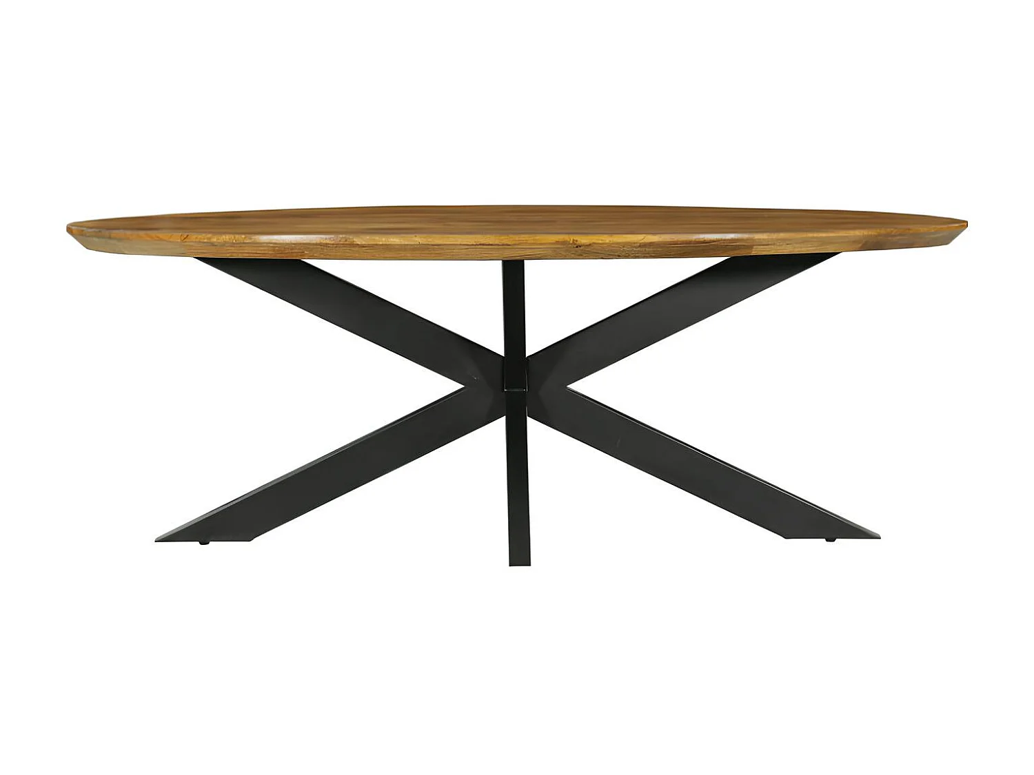 Table ovale en bois pied croisé 180 cm UDA