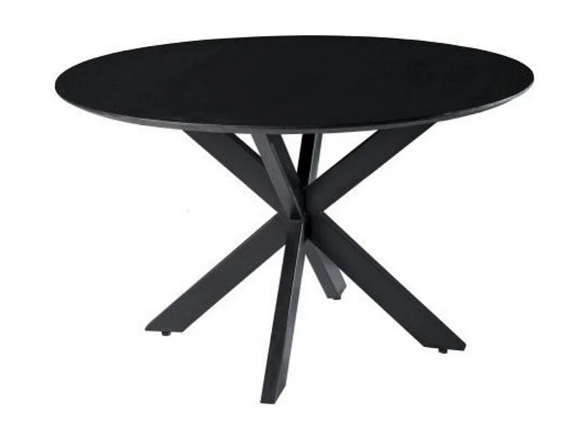 Table à manger ronde marbre noir Ø150 cm DUOMO