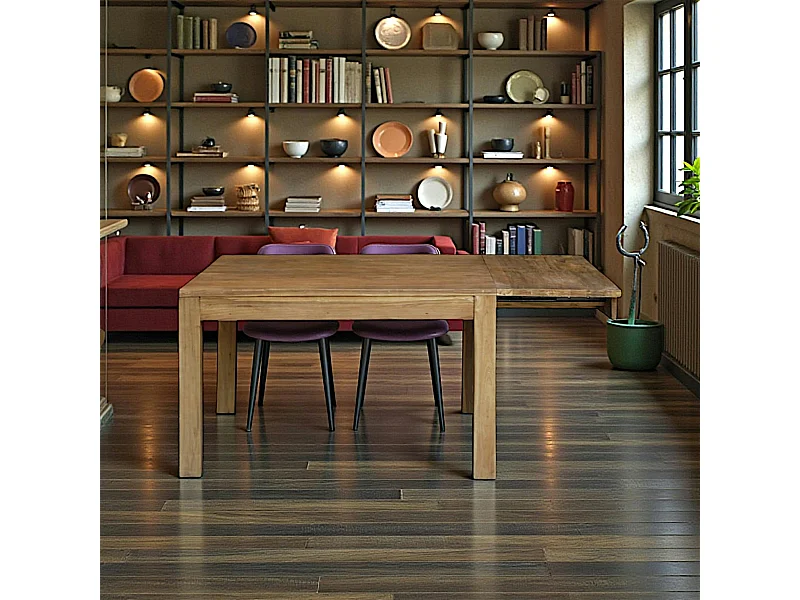 Table extensible en bois recyclé de teck 160-210 cm VADOD