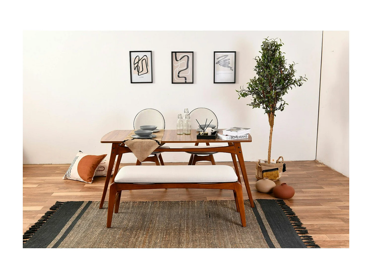 Ensemble salle à manger vintage - 4 places SITIA