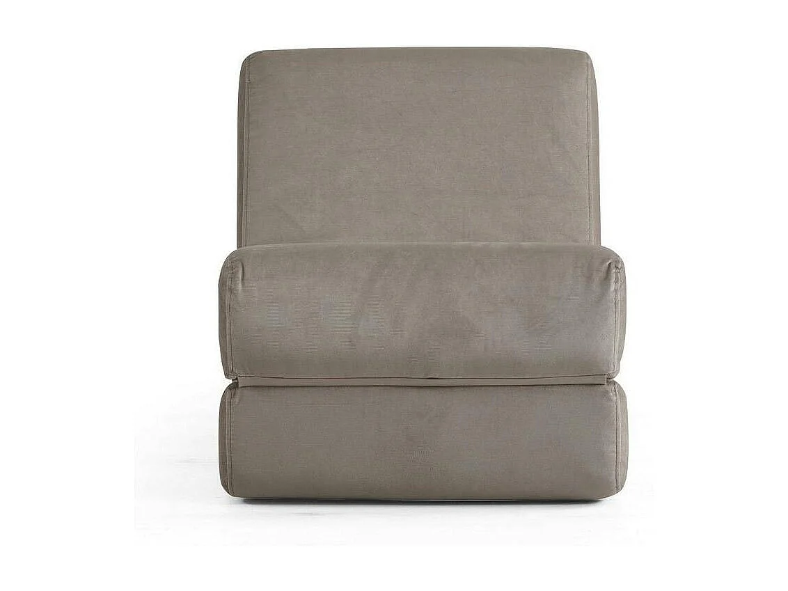 Chauffeuse convertible gris velours, lit d'appoint SAPPO