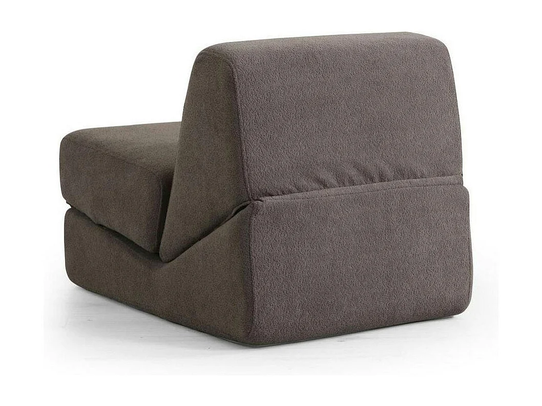 Chauffeuse convertible gris foncé en bouclette SAPPO