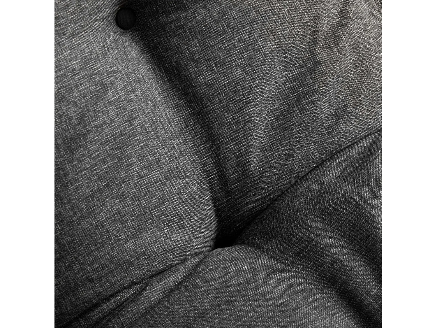 Fauteuil convertible banquette gris foncé pieds chromés CUSCO