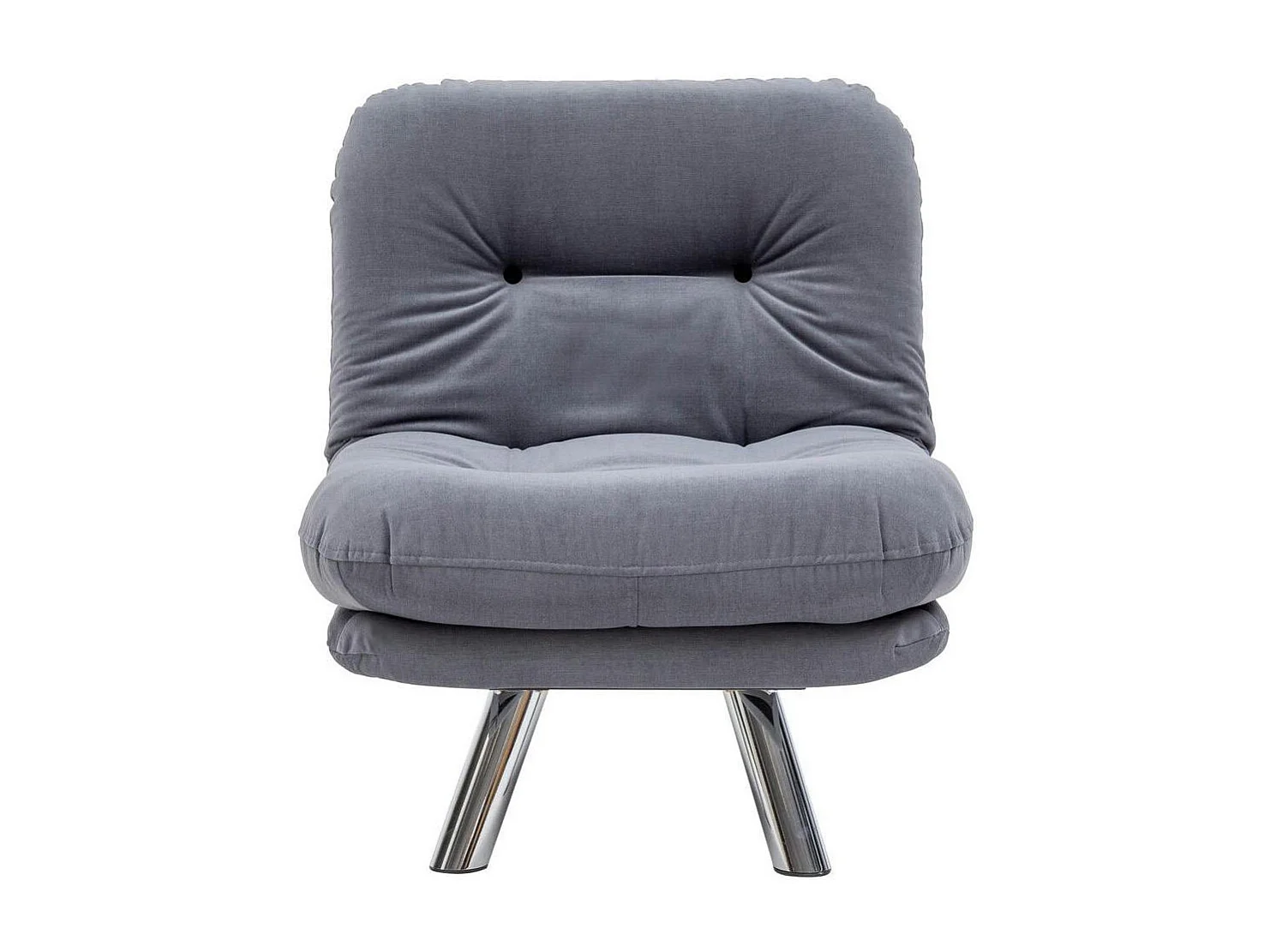 Fauteuil convertible banquette gris orage pieds chromés CUSCO