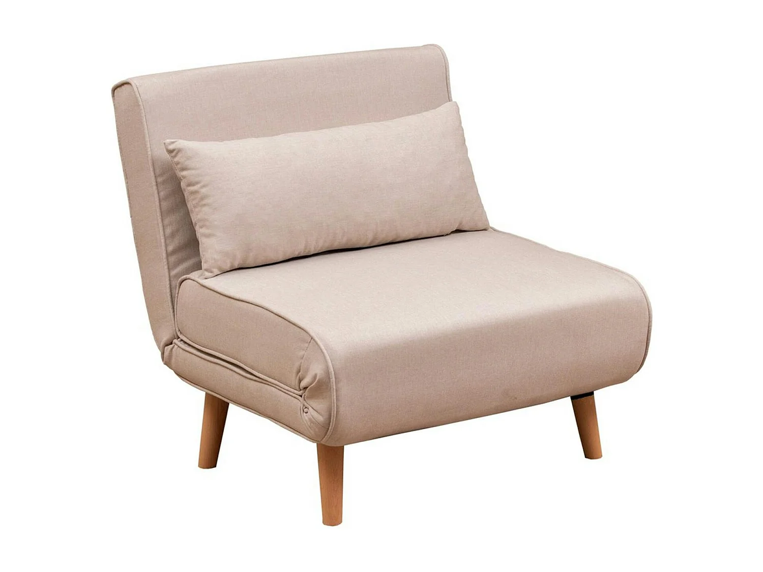 Fauteuil convertible écru, couchage 180 cm COPALA