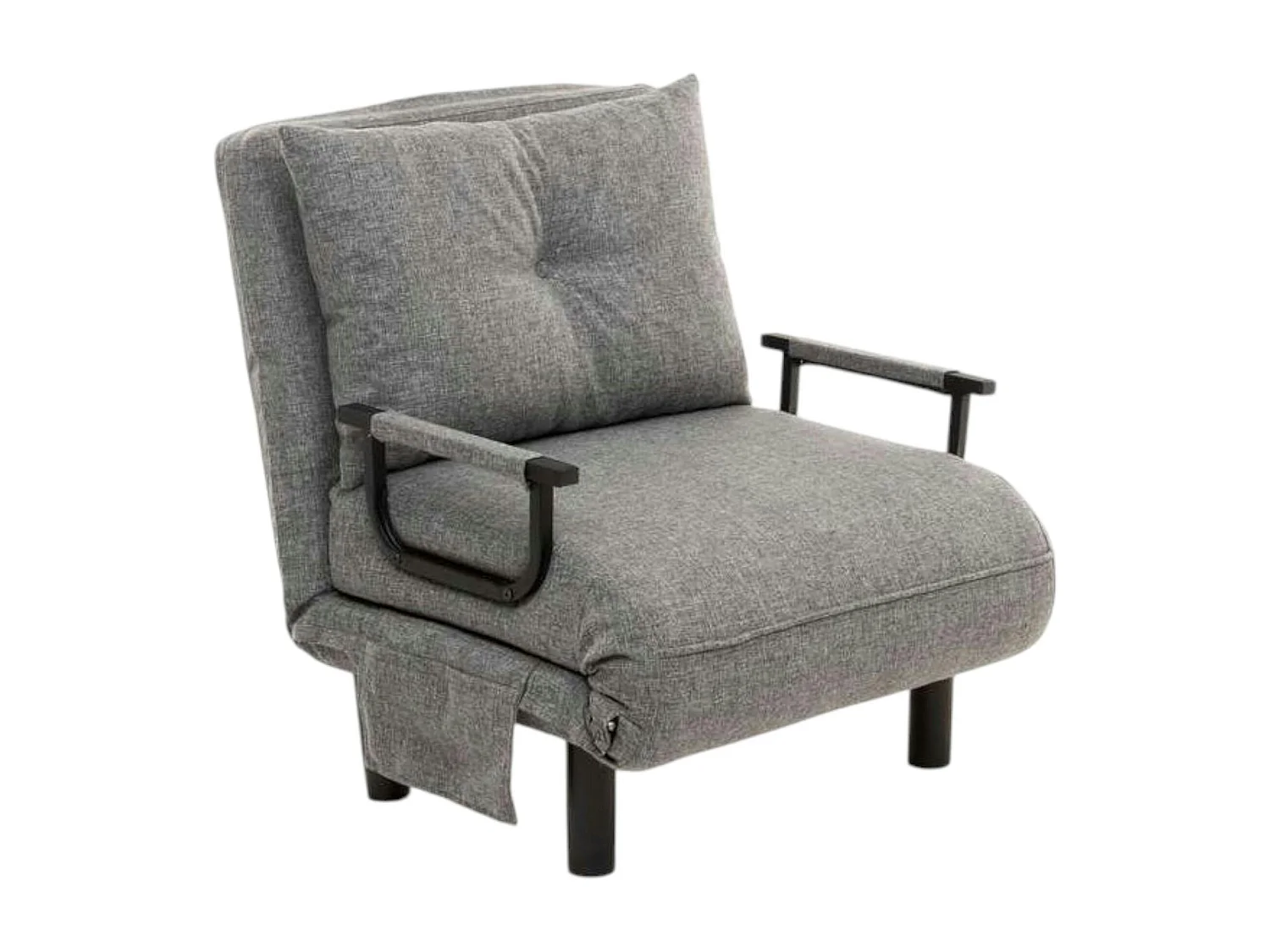 Fauteuil convertible gris clair couchage 175 cm IBARRA
